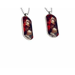 Personalized Double-sided Dog-tag style Sublimation Necklace with 26in ball chain