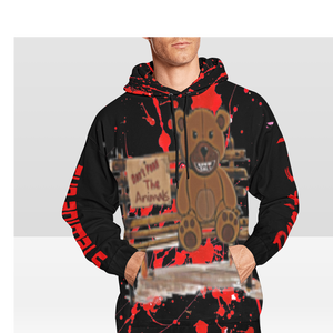 Don't Feed The Animals Red Splash 3D Hoodie