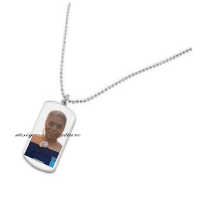 Personalized Double-sided Dog-tag style Sublimation Necklace with 26in ball chain