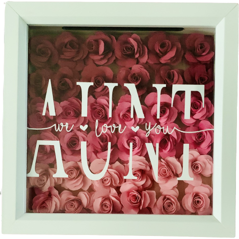 Shadow Box with Flowers custom gifts