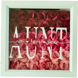 Shadow Box with Flowers custom gifts